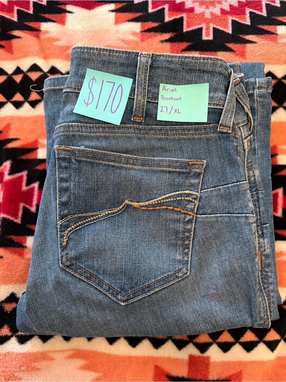 Ariat Mid Rise Allison Bootcut Jean 27/XL
